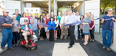 The completion of the final Chromium-6 Treatment Plant in Willows is celebrated with a ribbon-cutting on September 15, 2016.
