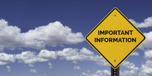 Important information