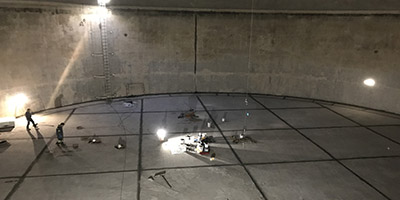 Salinas storage tank interior