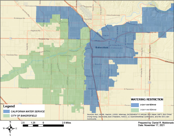 Bakersfield District map