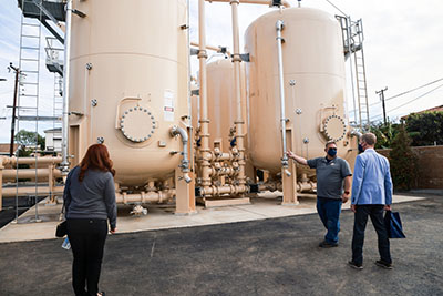 PFAS treatment facility tanks