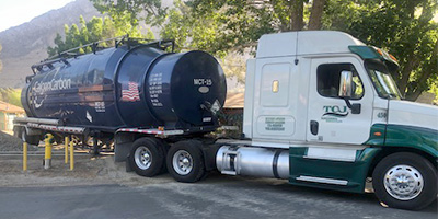 Delivery truck in Kernville