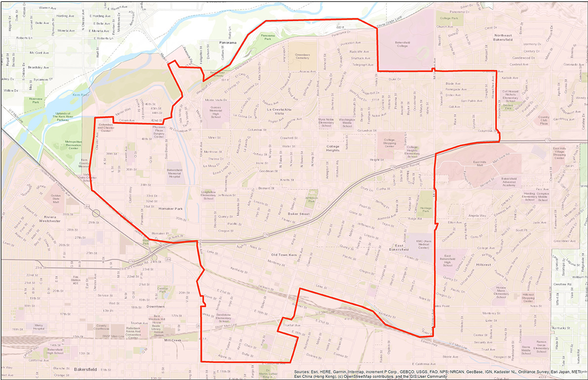 Bakersfield leak-detection pilot map