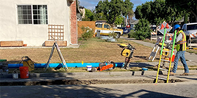 Construcción en la Coronado Avenue de Salinas