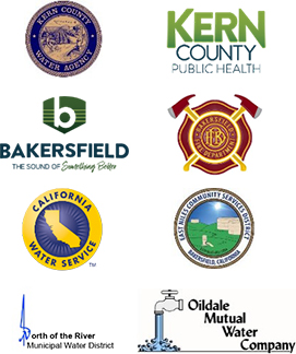 Logos from the eight agencies involved