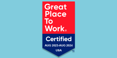 Award, Great Place to Work Certified August 2023 through August 2024, USA