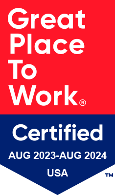 Award, Great Place to Work Certified August 2023 through August 2024, USA