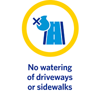 No watering of driveways or sidewalks