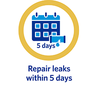 Repair leaks within 5 days