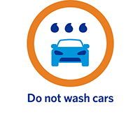 Do not wash cars
