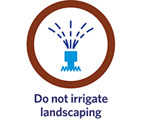 Do not irrigate landscaping