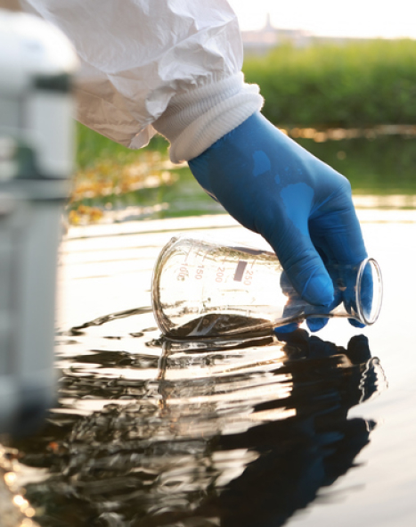 water-test-beaker Water testing