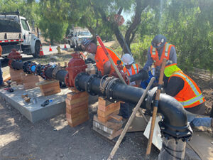 Proceso de instalación de la nueva tubería principal