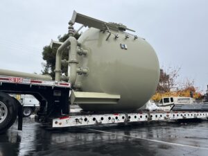 Tank being installed in Visalia