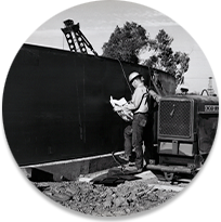 Historical Photo of Cal Water employee